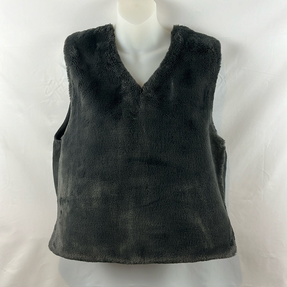 Zio Songzio Gray Unisex‎ Fuzzy Vest Stylish Designer Winter Vest Size S (55)